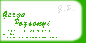 gergo pozsonyi business card